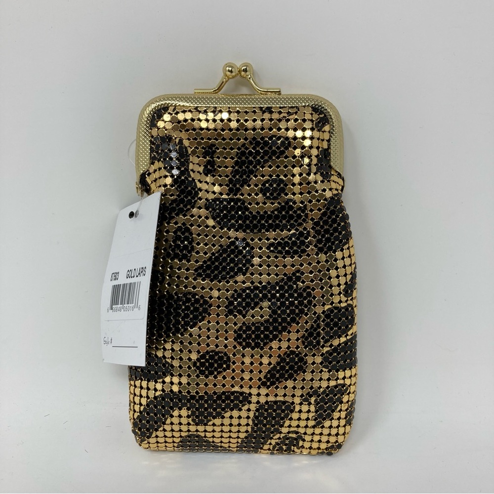Vintage Style Metallic Mesh Animal Print Cigarette Case, Coin Purse